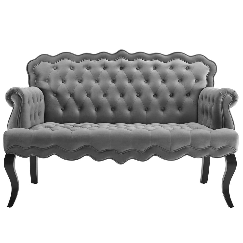 Modway Viola Chesterfield Button Tufted Loveseat Performance Velvet Settee - EEI-3373 | Loveseats | Modishstore - 3