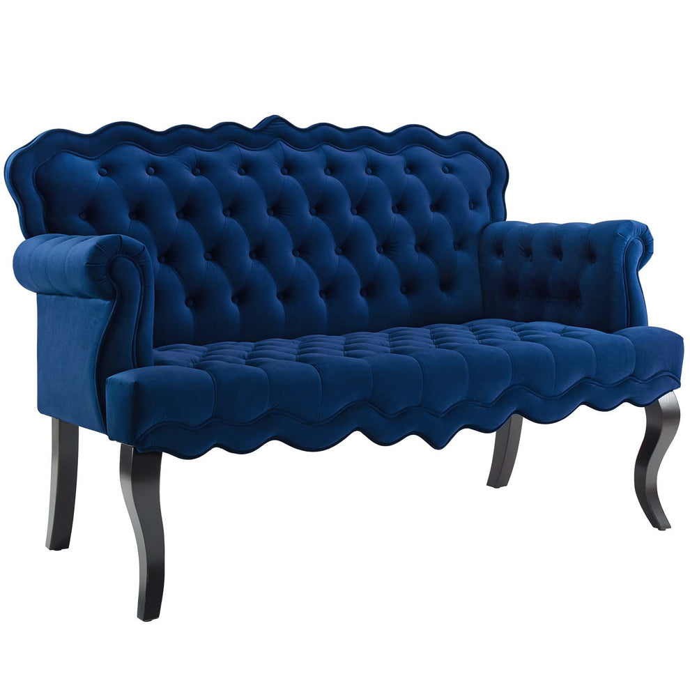Modway Viola Chesterfield Button Tufted Loveseat Performance Velvet Settee - EEI-3373 | Loveseats | Modishstore - 6