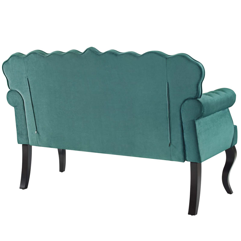 Modway Viola Chesterfield Button Tufted Loveseat Performance Velvet Settee - EEI-3373 | Loveseats | Modishstore - 15