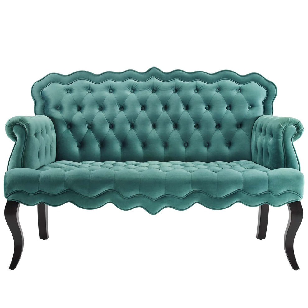 Modway Viola Chesterfield Button Tufted Loveseat Performance Velvet Settee - EEI-3373 | Loveseats | Modishstore - 16