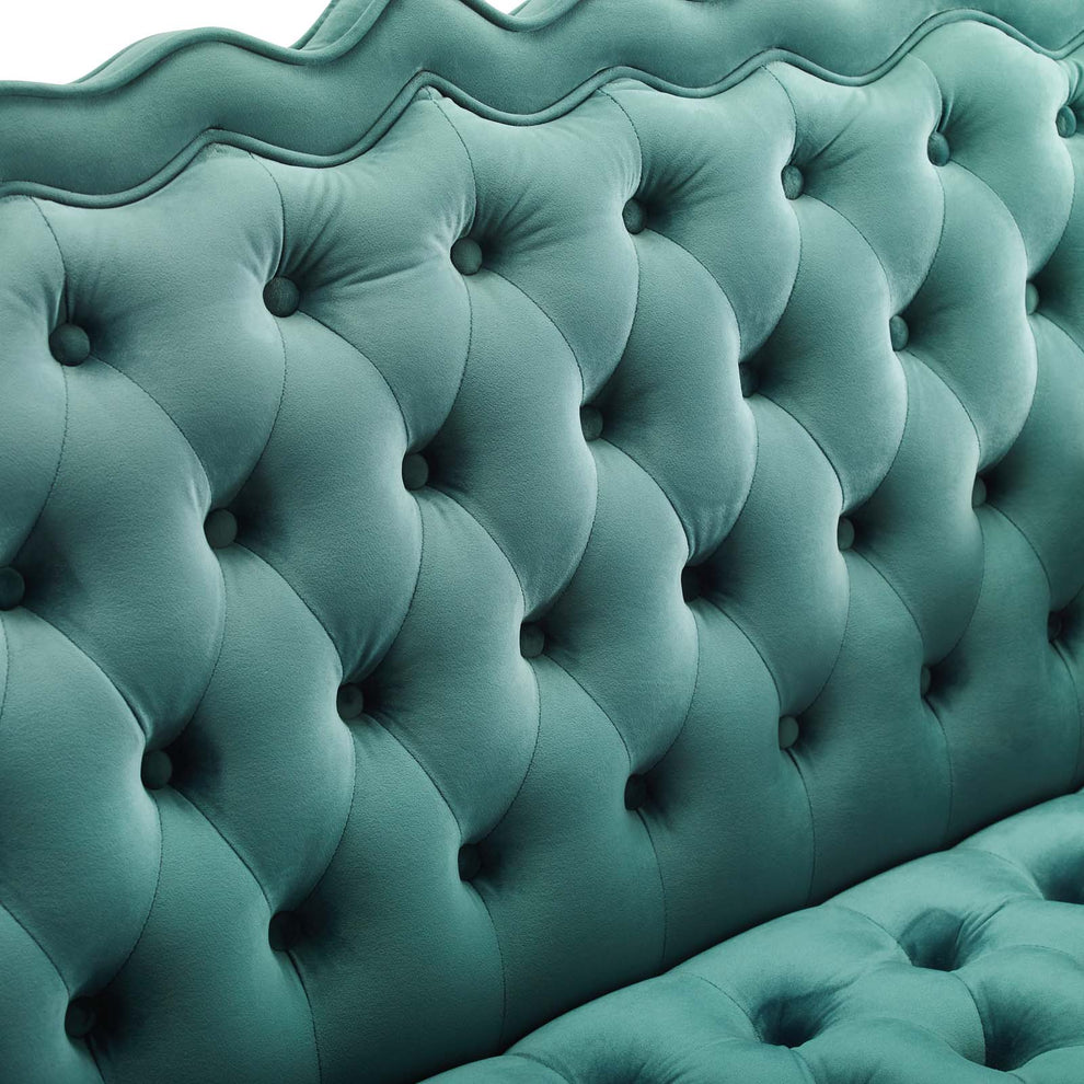 Modway Viola Chesterfield Button Tufted Loveseat Performance Velvet Settee - EEI-3373 | Loveseats | Modishstore - 13