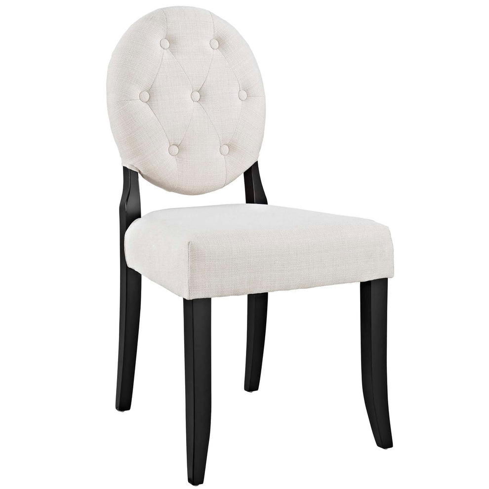 Button Dining Side Chair Upholstered Fabric Set of 4 By Modway - EEI-3376 | Dining Chairs | Modishstore - 3