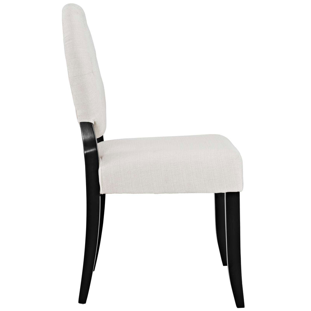 Button Dining Side Chair Upholstered Fabric Set of 4 By Modway - EEI-3376 | Dining Chairs | Modishstore - 4