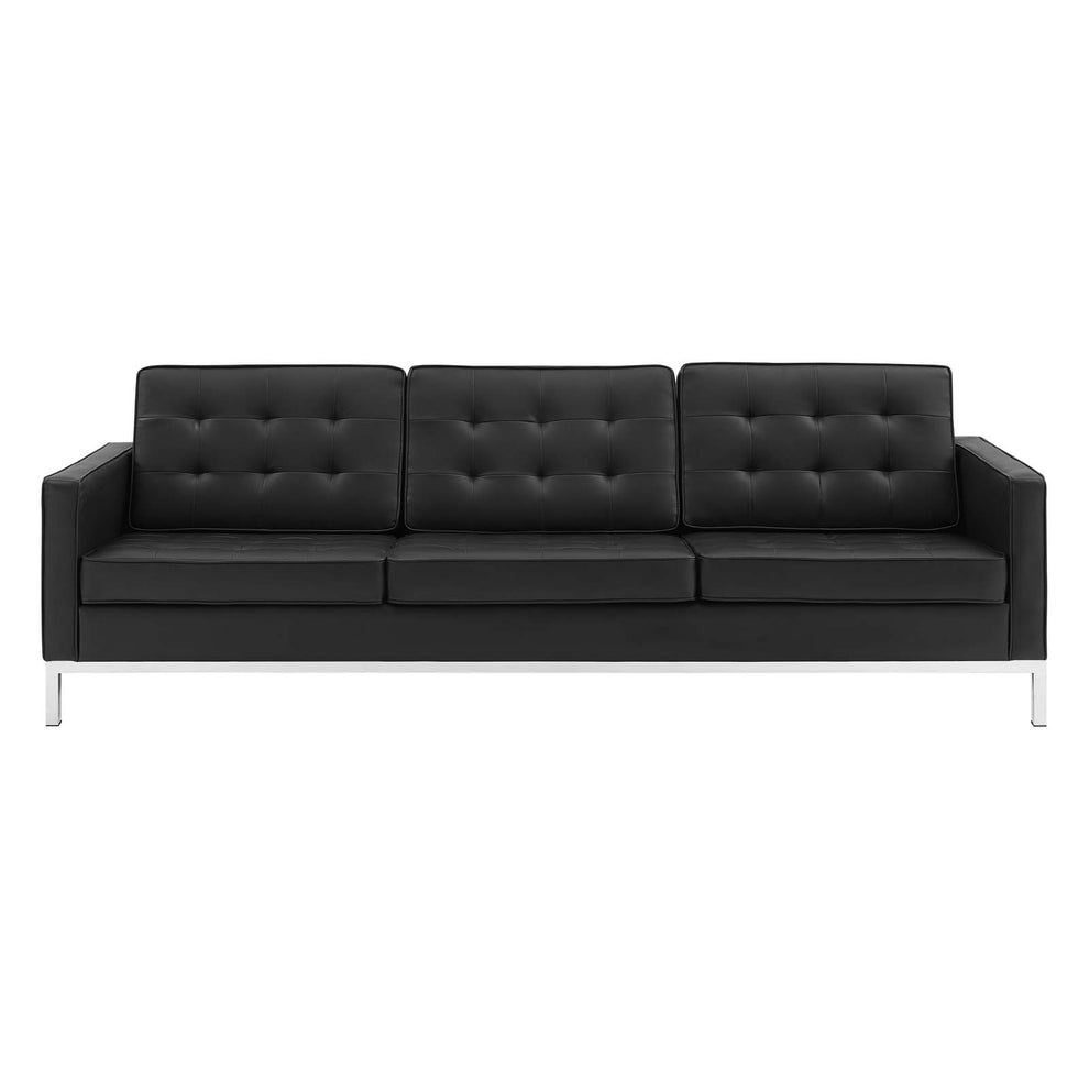 Modway Loft Tufted Button Upholstered Faux Leather Sofa - EEI-3385 | Sofas | Modishstore - 12