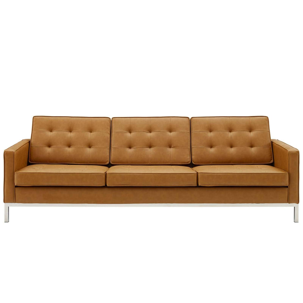Modway Loft Tufted Button Upholstered Faux Leather Sofa - EEI-3385 | Sofas | Modishstore - 6