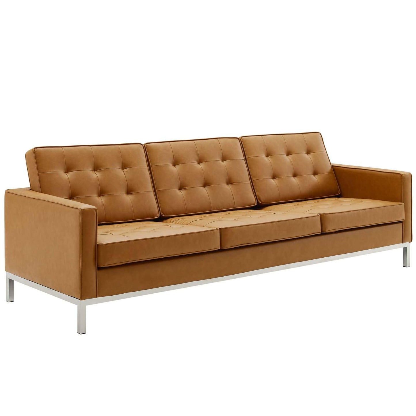 Modway Loft Tufted Button Upholstered Faux Leather Sofa | Sofas | Modishstore-15