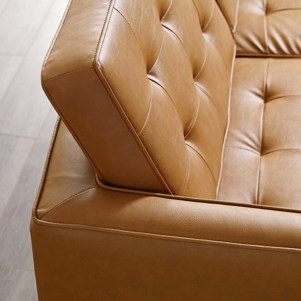 Modway Loft Tufted Button Upholstered Faux Leather Sofa - EEI-3385 | Sofas | Modishstore - 9