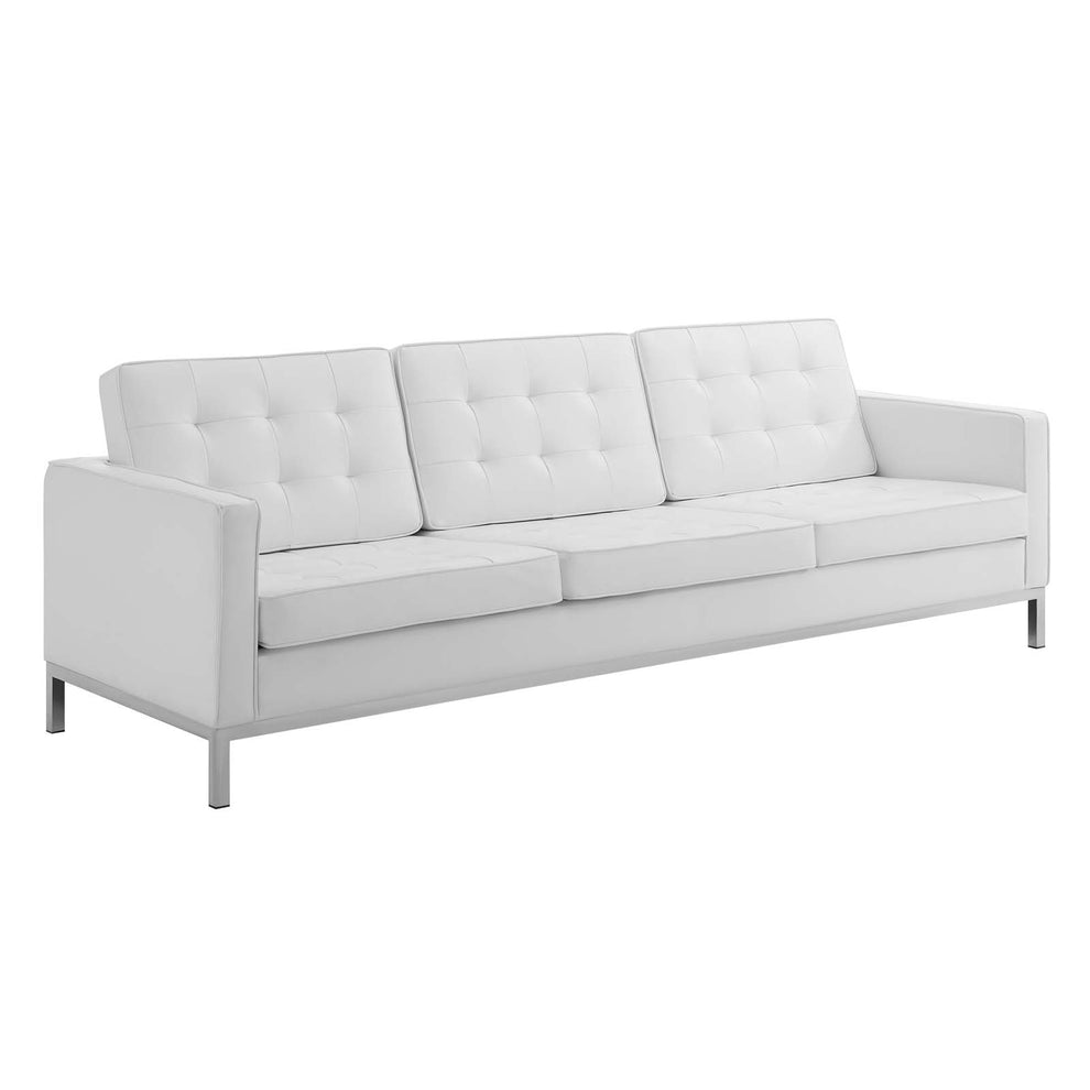 Modway Loft Tufted Button Upholstered Faux Leather Sofa - EEI-3385 | Sofas | Modishstore - 2