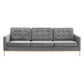 Modway Loft Gold Stainless Steel Leg Performance Velvet Sofa | Sofas | Modishstore-10