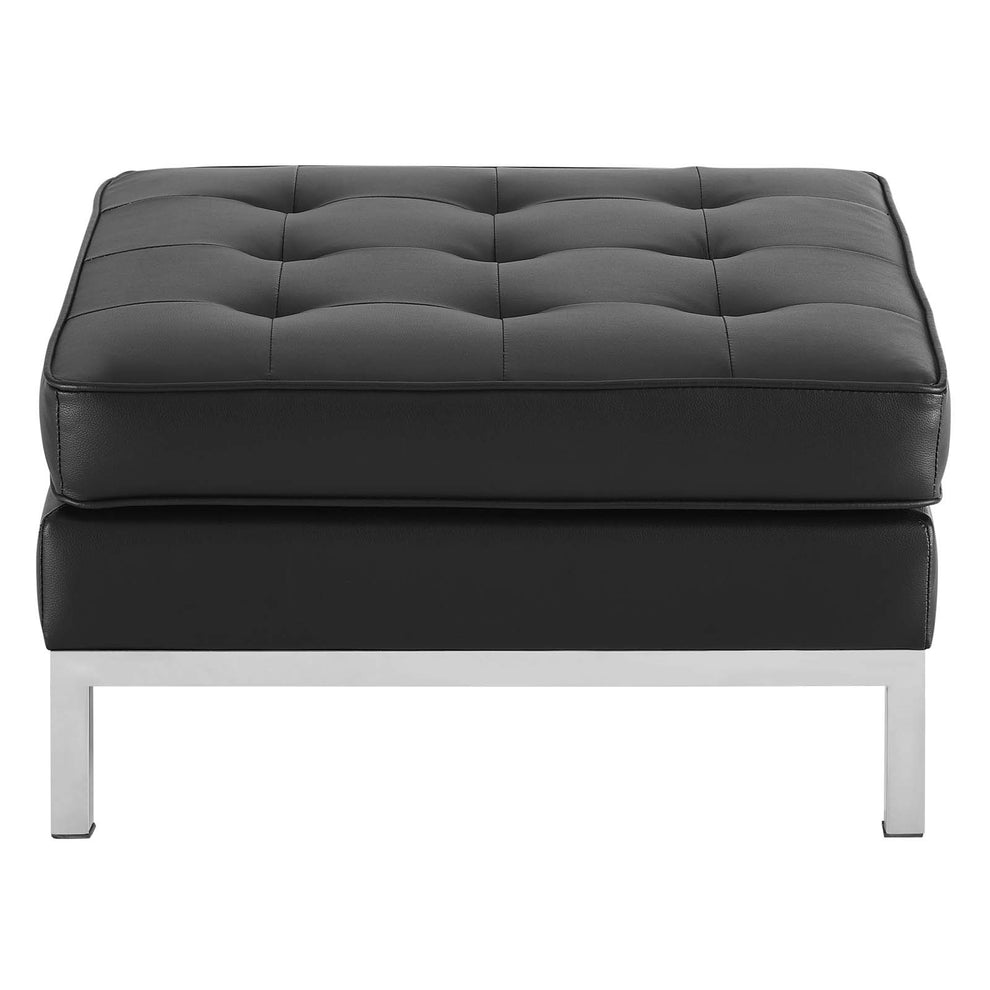 Modway Loft Tufted Button Upholstered Faux Leather Ottoman - EEI-3394 | Ottomans | Modishstore - 2