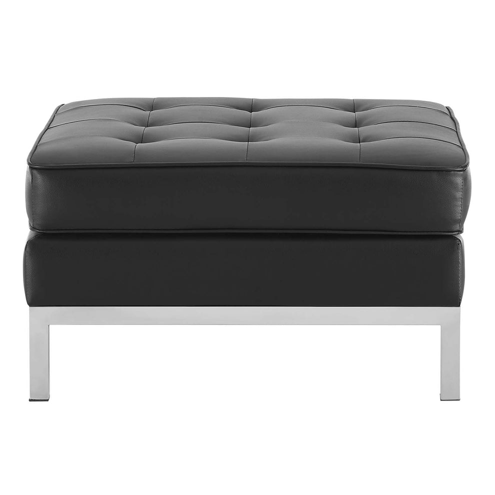 Modway Loft Tufted Button Upholstered Faux Leather Ottoman - EEI-3394 | Ottomans | Modishstore - 4