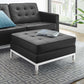 Modway Loft Tufted Button Upholstered Faux Leather Ottoman - EEI-3394 | Ottomans | Modishstore - 1