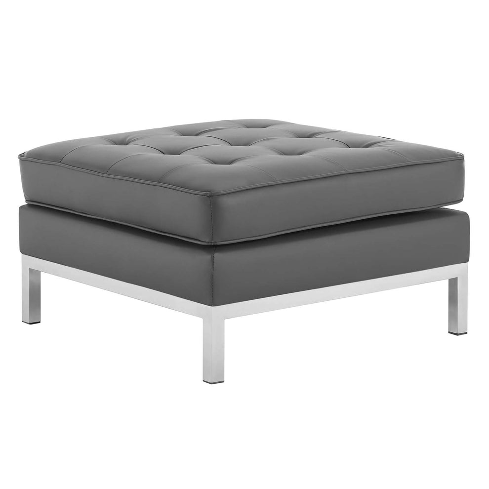 Modway Loft Tufted Button Upholstered Faux Leather Ottoman - EEI-3394 | Ottomans | Modishstore - 10