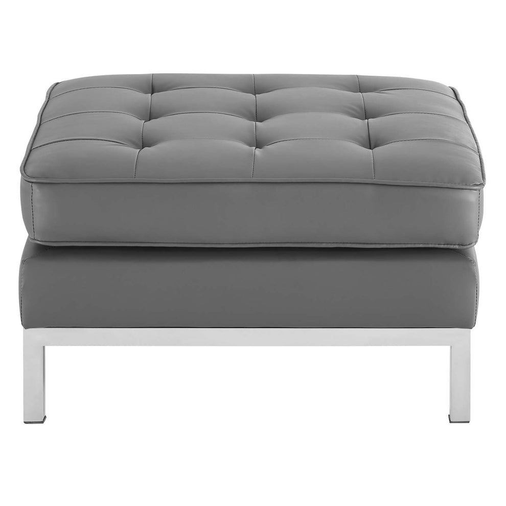 Modway Loft Tufted Button Upholstered Faux Leather Ottoman - EEI-3394 | Ottomans | Modishstore - 11