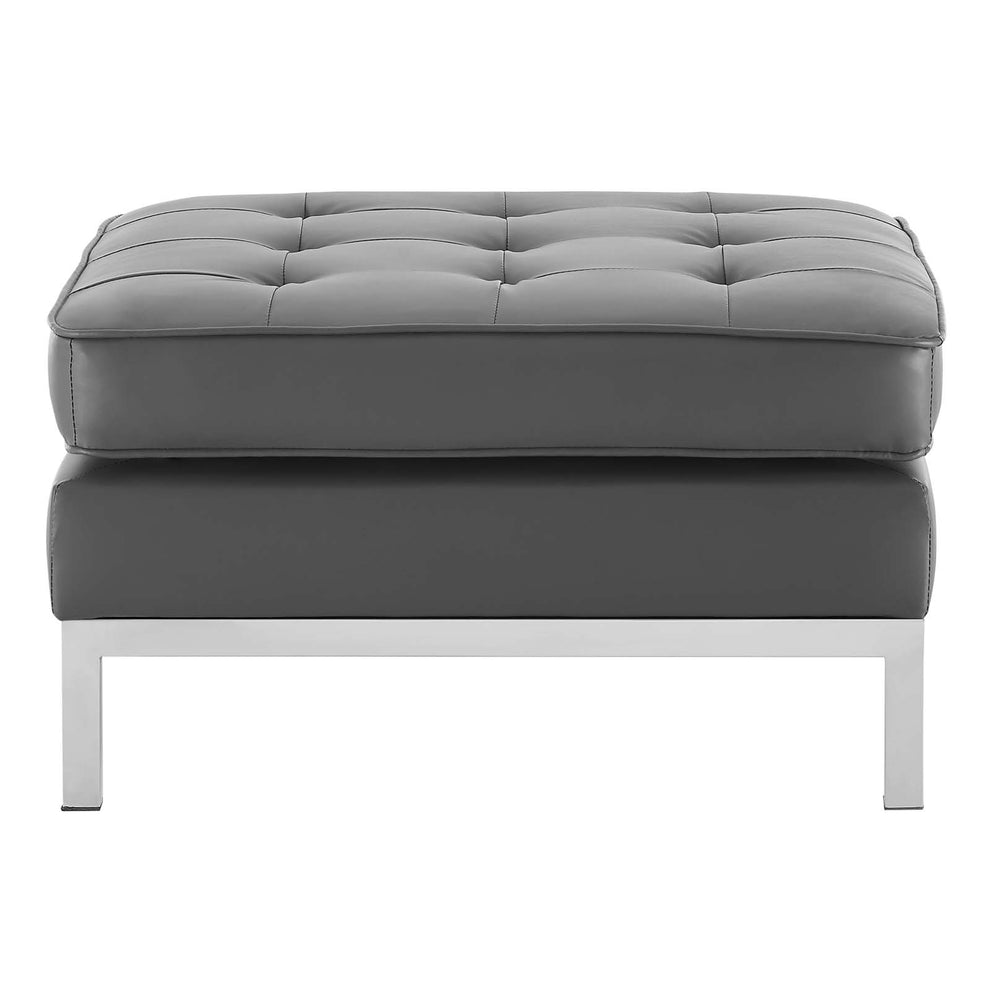 Modway Loft Tufted Button Upholstered Faux Leather Ottoman - EEI-3394 | Ottomans | Modishstore - 14