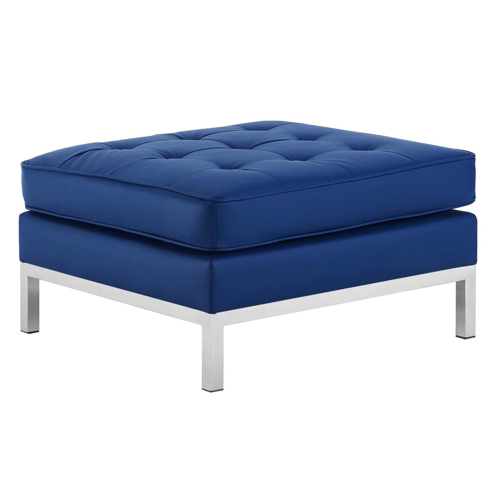 Modway Loft Tufted Button Upholstered Faux Leather Ottoman - EEI-3394 | Ottomans | Modishstore - 15