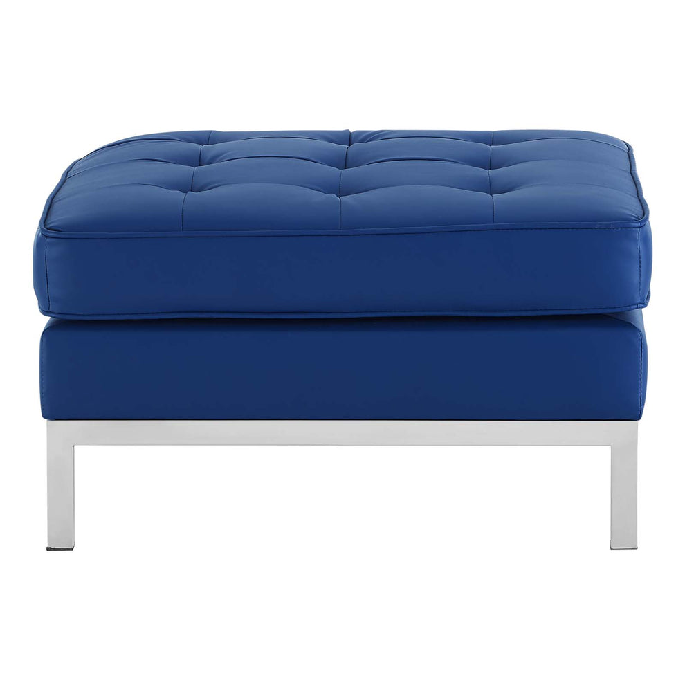 Modway Loft Tufted Button Upholstered Faux Leather Ottoman - EEI-3394 | Ottomans | Modishstore - 16