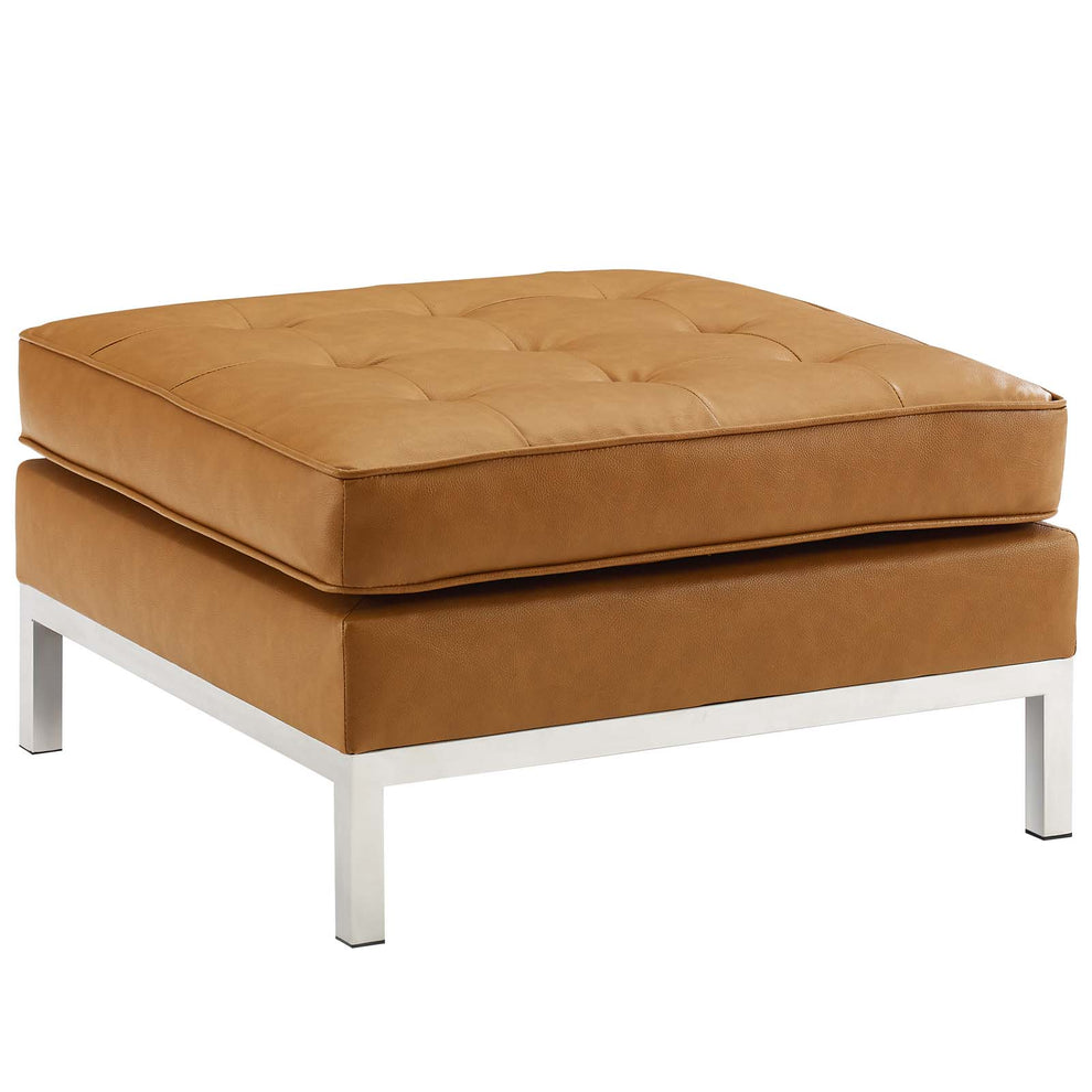 Modway Loft Tufted Button Upholstered Faux Leather Ottoman - EEI-3394 | Ottomans | Modishstore - 18