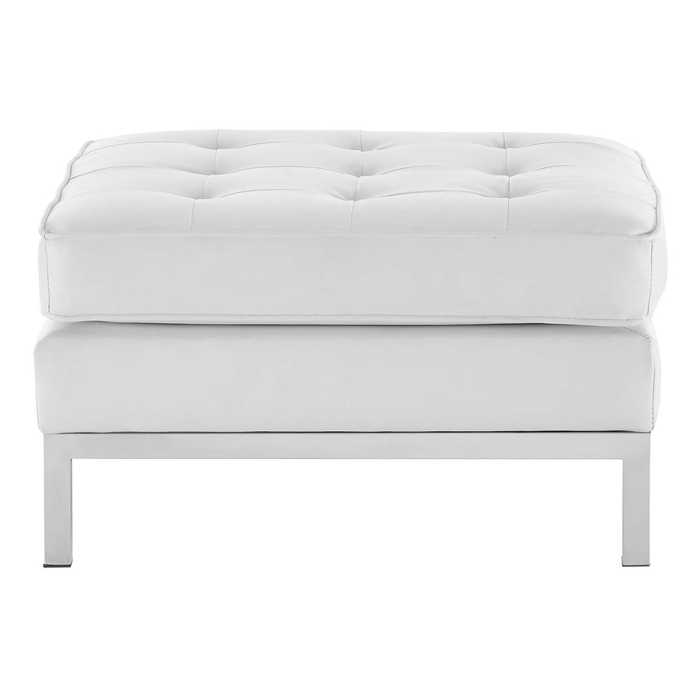 Modway Loft Tufted Button Upholstered Faux Leather Ottoman - EEI-3394 | Ottomans | Modishstore - 6