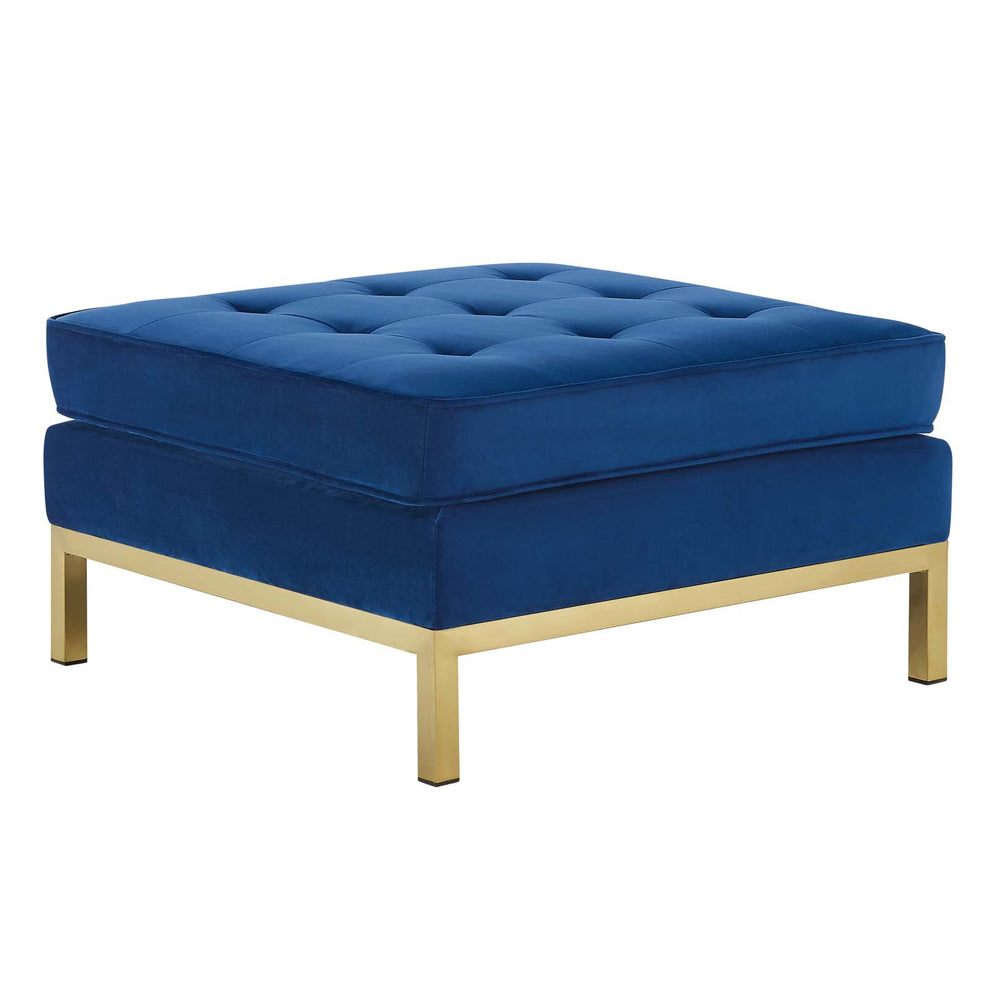 Loft Gold Stainless Steel Leg Performance Velvet Ottoman By Modway - EEI-3396 | Ottomans | Modishstore - 2
