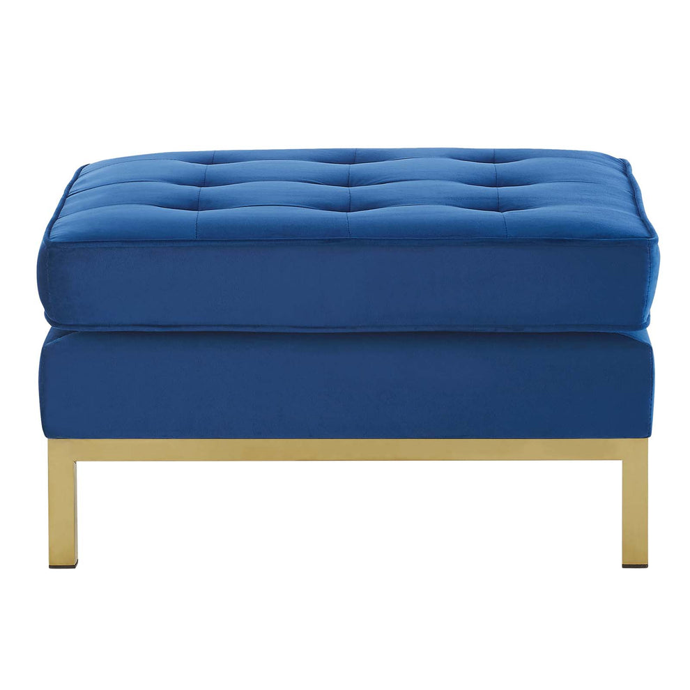 Loft Gold Stainless Steel Leg Performance Velvet Ottoman By Modway - EEI-3396 | Ottomans | Modishstore - 4