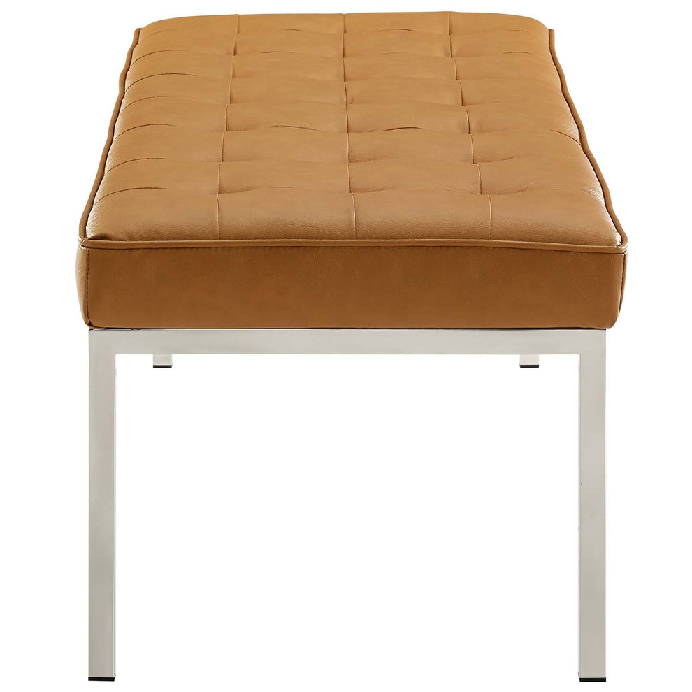 Modway Loft Tufted Button Large Upholstered Faux Leather Bench - EEI-3397 | Benches | Modishstore - 10