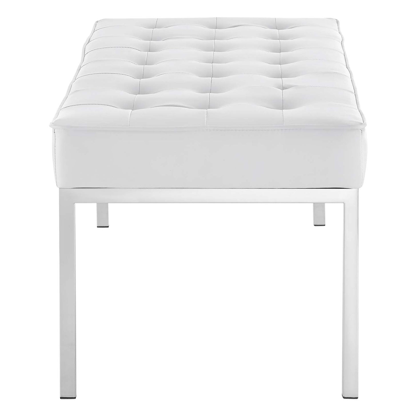 Modway Loft Tufted Button Large Upholstered Faux Leather Bench | Stools & Benches | Modishstore-11