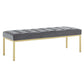 Modway Loft Gold Stainless Steel Leg Large Performance Velvet Bench | Stools & Benches | Modishstore-12