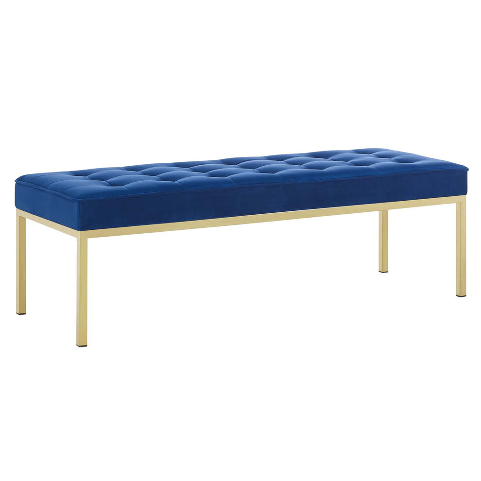 Modway Loft Gold Stainless Steel Leg Large Performance Velvet Bench - EEI-3399 | Benches | Modishstore - 6