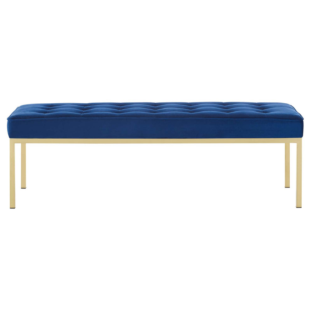 Modway Loft Gold Stainless Steel Leg Large Performance Velvet Bench - EEI-3399 | Benches | Modishstore - 4