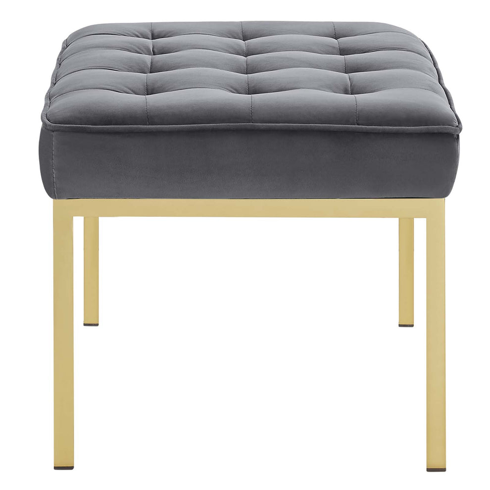 Modway Loft Gold Stainless Steel Leg Medium Performance Velvet Bench - EEI-3402 | Benches | Modishstore - 6