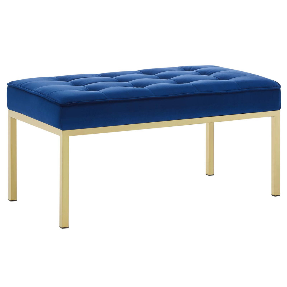 Modway Loft Gold Stainless Steel Leg Medium Performance Velvet Bench - EEI-3402 | Benches | Modishstore - 8
