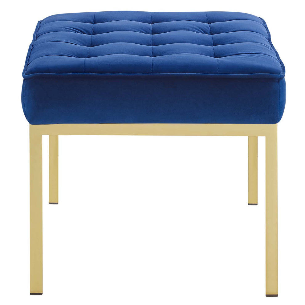 Modway Loft Gold Stainless Steel Leg Medium Performance Velvet Bench - EEI-3402 | Benches | Modishstore - 9