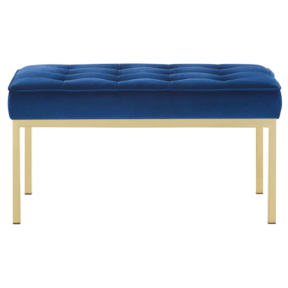 Modway Loft Gold Stainless Steel Leg Medium Performance Velvet Bench - EEI-3402 | Benches | Modishstore - 10