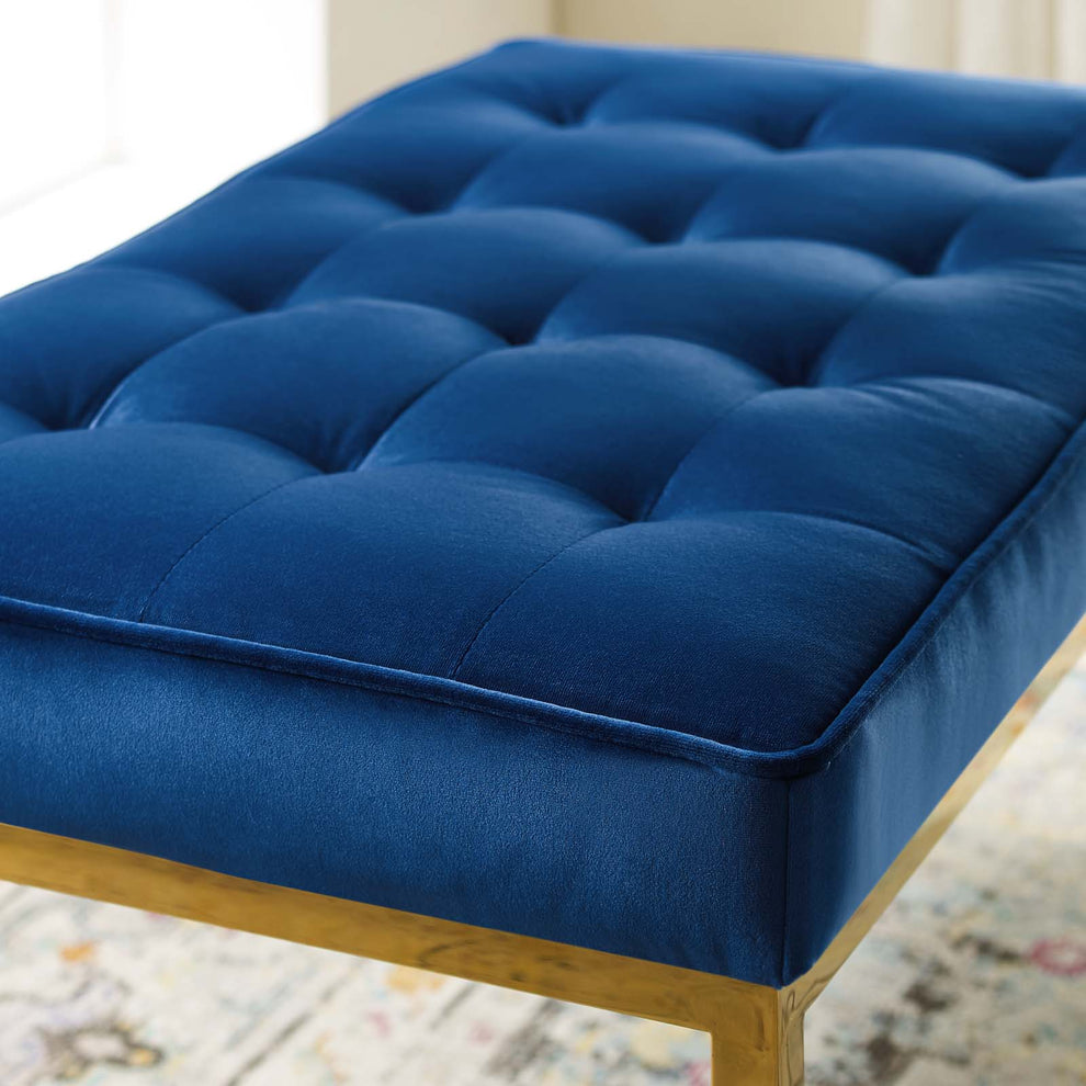 Modway Loft Gold Stainless Steel Leg Medium Performance Velvet Bench - EEI-3402 | Benches | Modishstore - 7