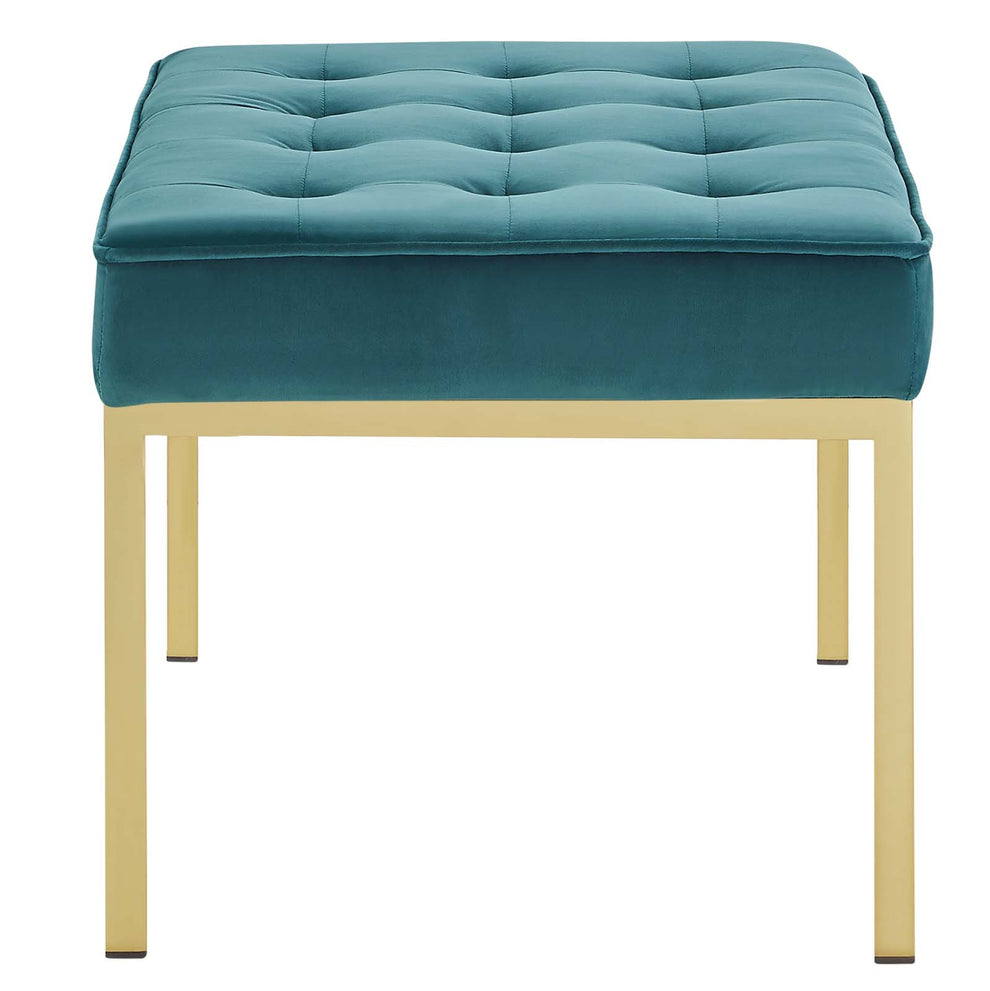 Modway Loft Gold Stainless Steel Leg Medium Performance Velvet Bench - EEI-3402 | Benches | Modishstore - 13