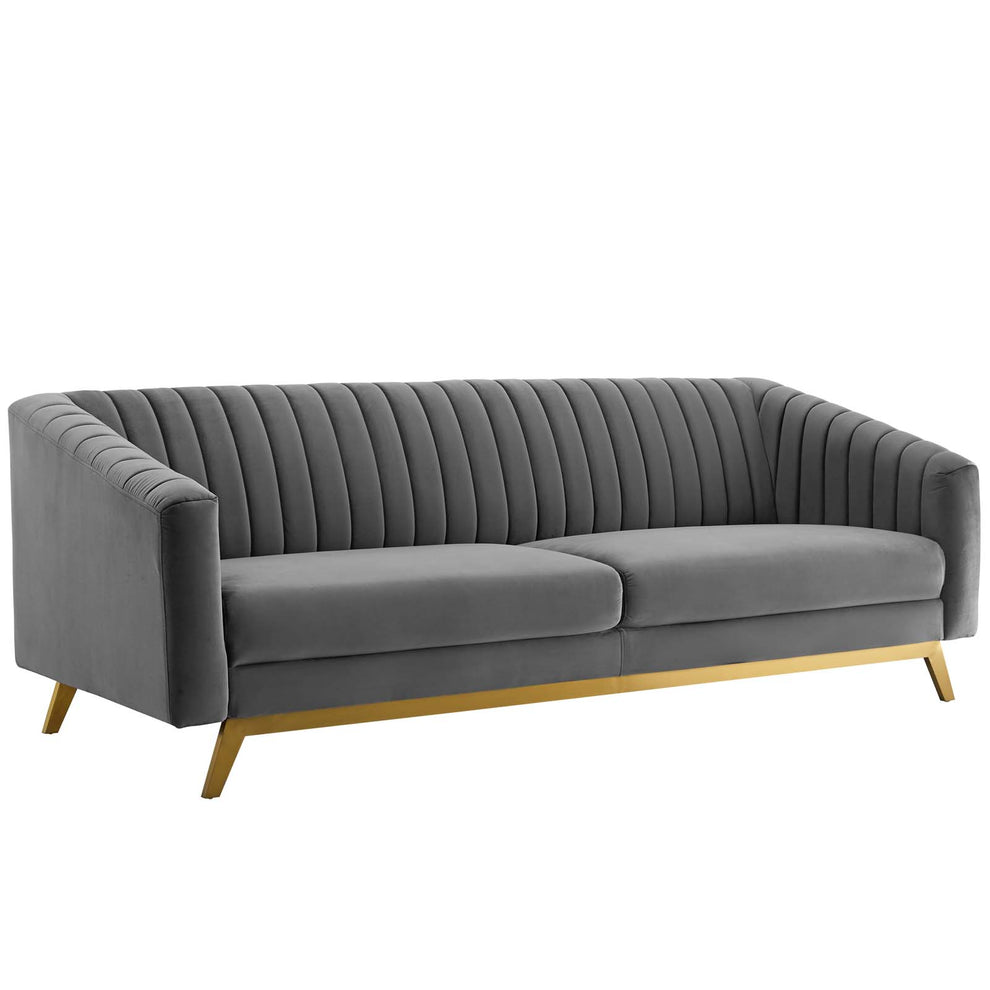 Modway Valiant Vertical Channel Tufted Performance Velvet Loveseat - EEI-3403 | Loveseats | Modishstore - 5