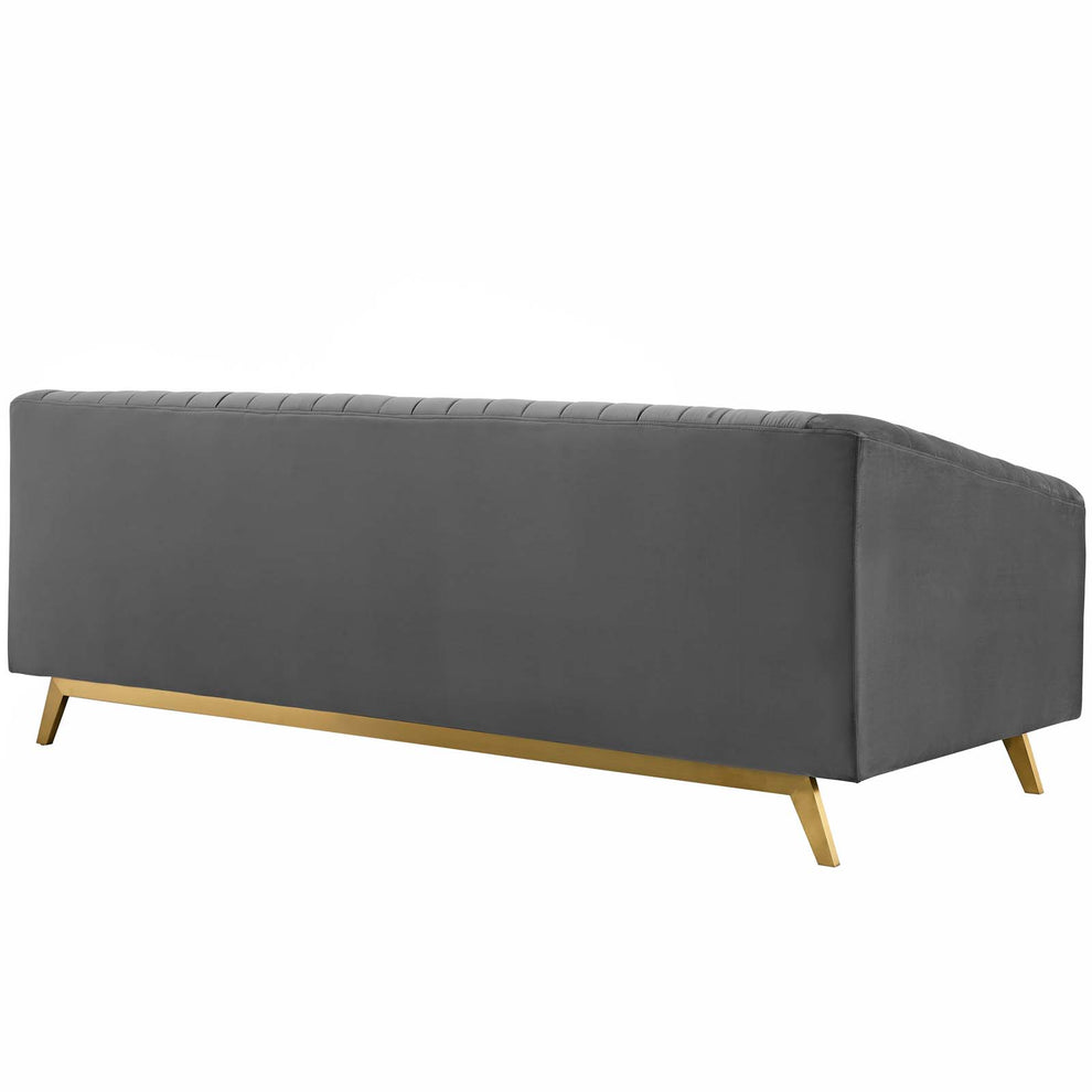 Modway Valiant Vertical Channel Tufted Performance Velvet Loveseat - EEI-3403 | Loveseats | Modishstore - 9