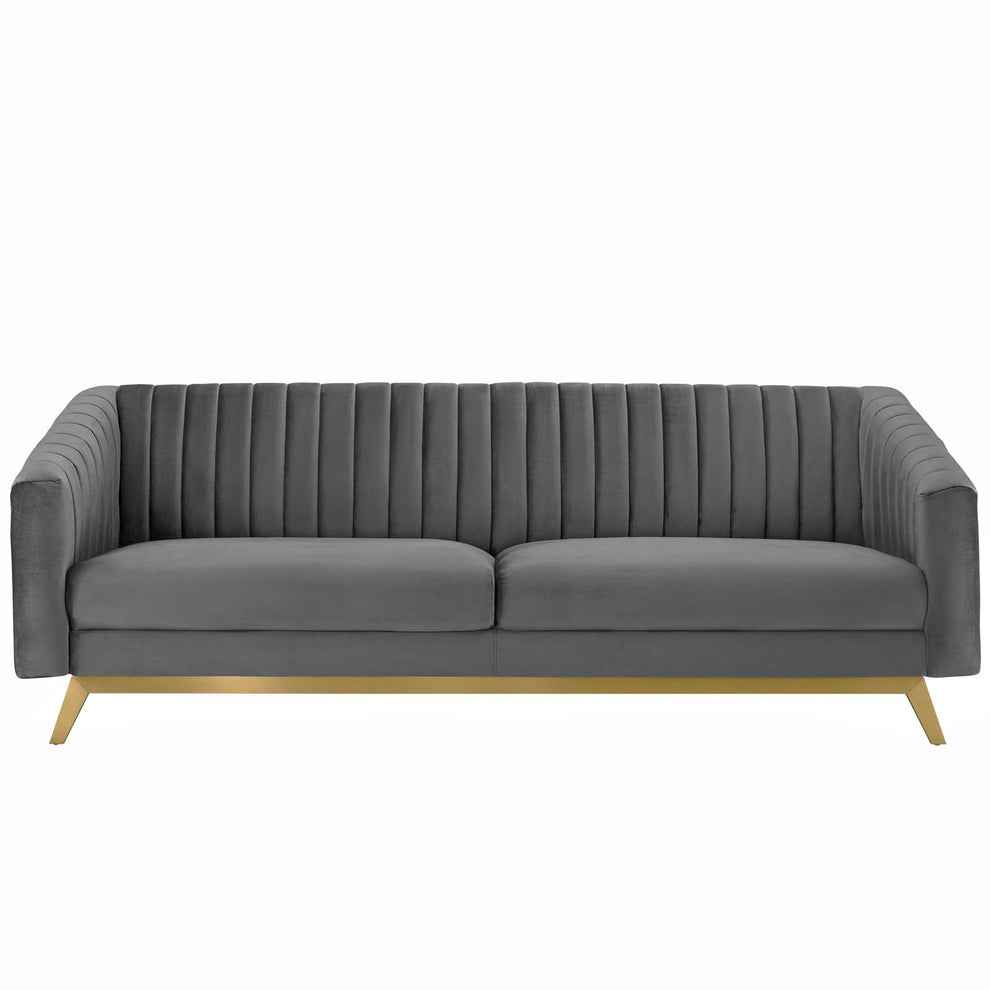 Modway Valiant Vertical Channel Tufted Performance Velvet Loveseat - EEI-3403 | Loveseats | Modishstore - 10