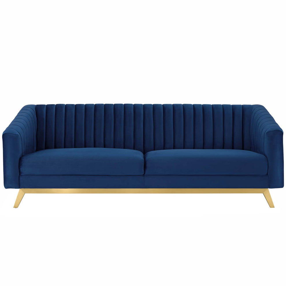 Modway Valiant Vertical Channel Tufted Performance Velvet Loveseat - EEI-3403 | Loveseats | Modishstore - 2