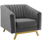 Modway Valiant Vertical Channel Tufted Performance Velvet Armchair - EEI-3404 | Armchairs | Modishstore - 3
