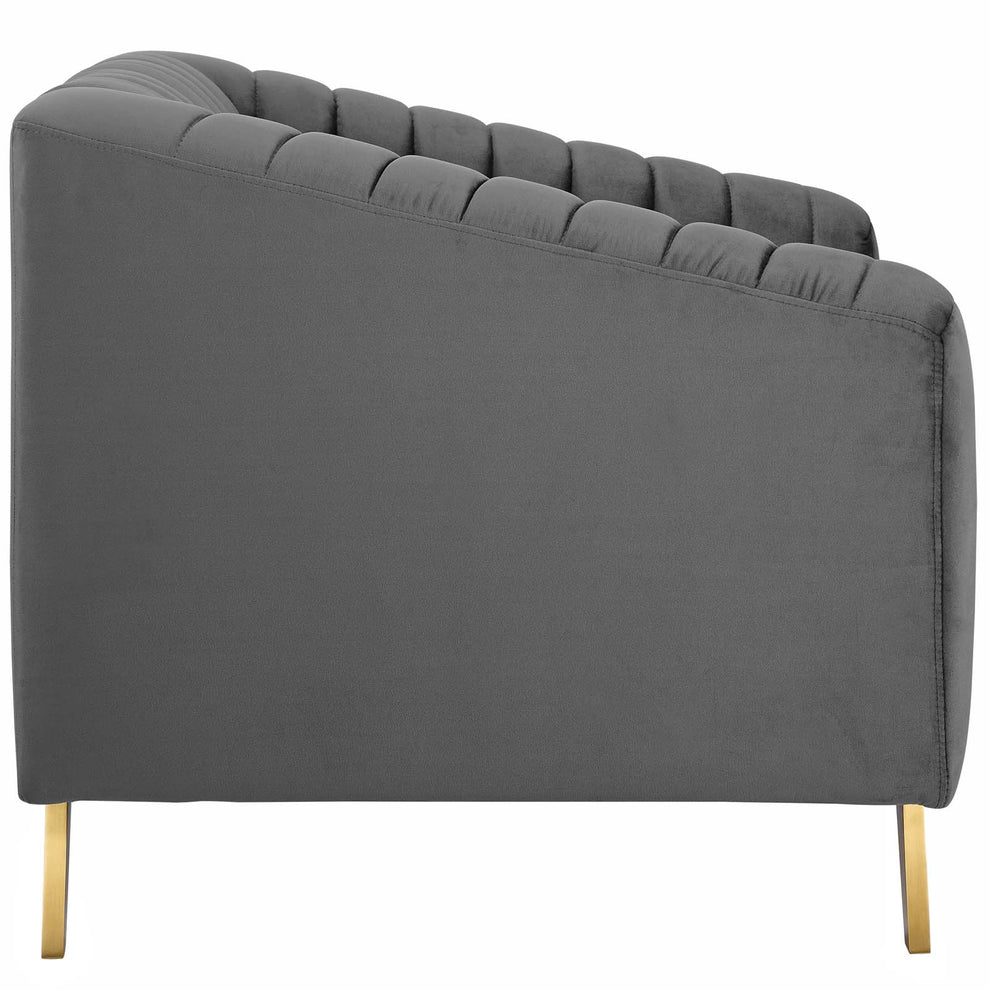 Modway Valiant Vertical Channel Tufted Performance Velvet Armchair - EEI-3404 | Armchairs | Modishstore - 4