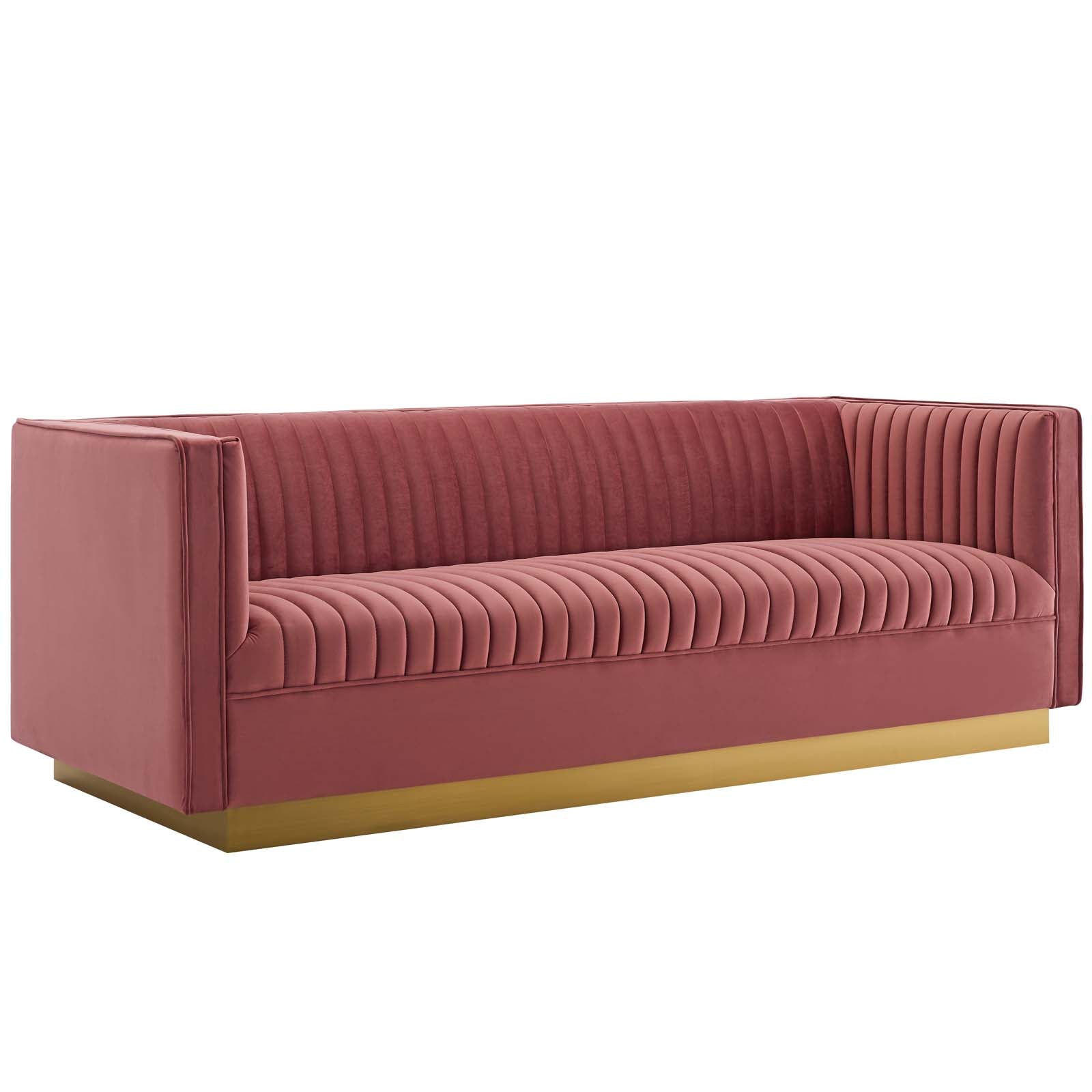 Modway Sanguine Vertical Channel Tufted Performance Velvet Sofa - EEI-3405 | Sofas | Modishstore - 16