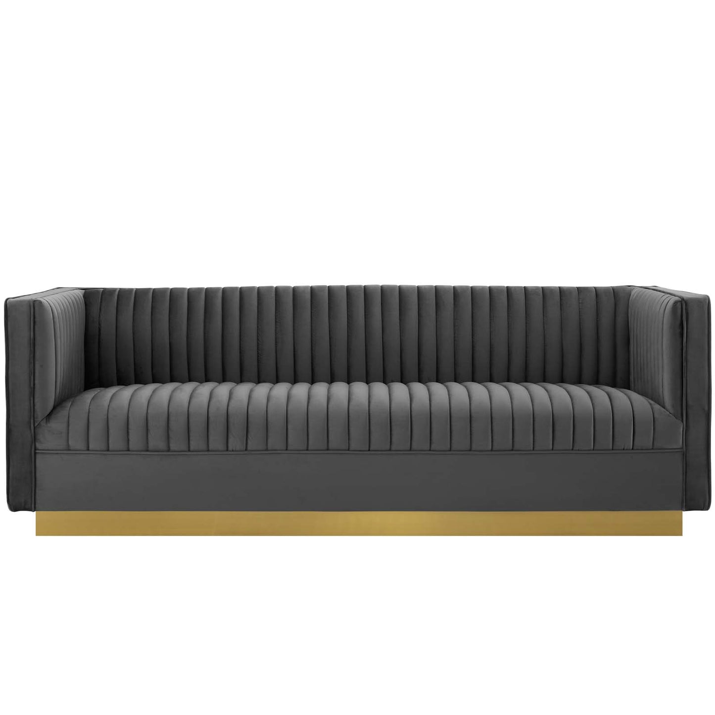 Modway Sanguine Vertical Channel Tufted Performance Velvet Sofa - EEI-3405 | Sofas | Modishstore - 2