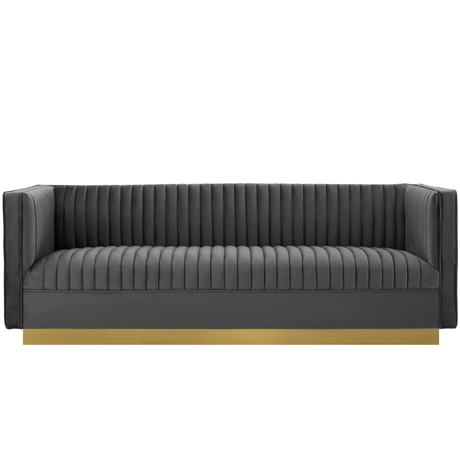 Modway Sanguine Vertical Channel Tufted Performance Velvet Sofa - EEI-3405 | Sofas | Modishstore - 2