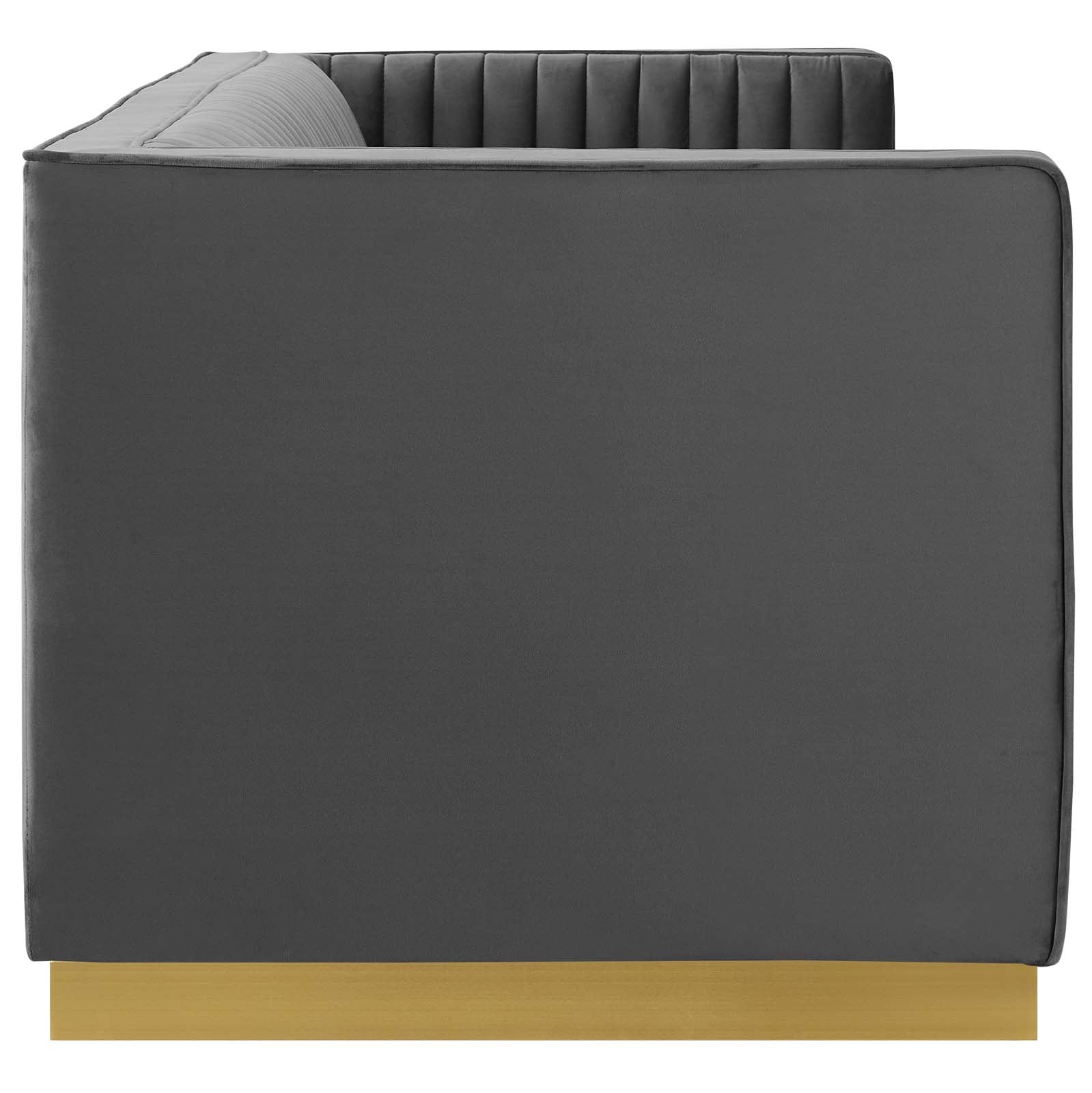 Modway Sanguine Vertical Channel Tufted Performance Velvet Sofa - EEI-3405 | Sofas | Modishstore - 5