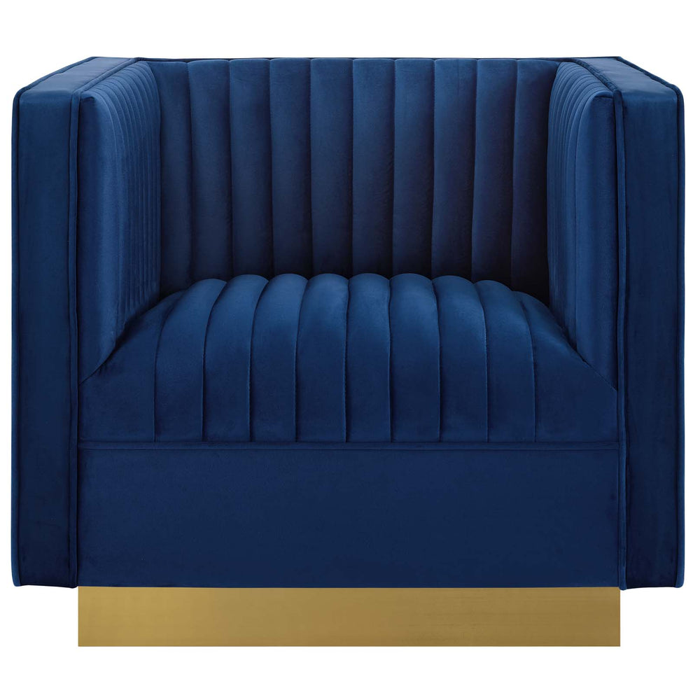 Modway Sanguine Vertical Channel Tufted Accent Performance Velvet Armchair - EEI-3406 | Armchairs | Modishstore - 4