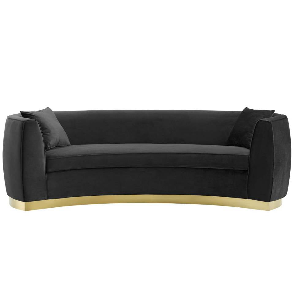 Modway Resolute Curved Performance Velvet Sofa | Sofas | Modishstore-3