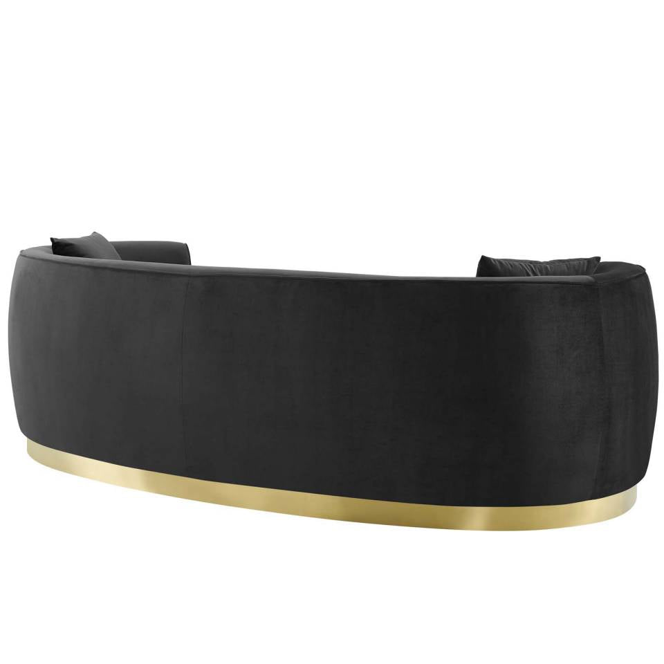 Modway Resolute Curved Performance Velvet Sofa | Sofas | Modishstore-6