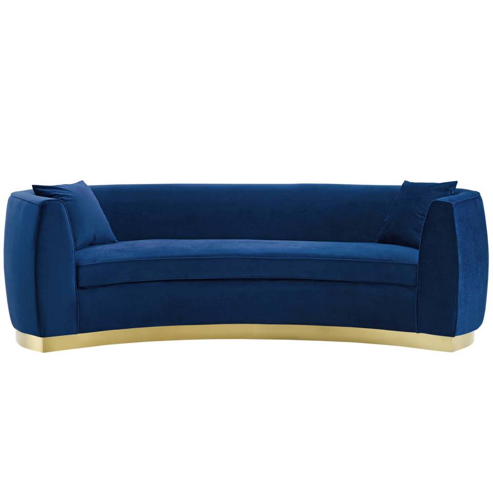 Modway Resolute Curved Performance Velvet Sofa | Sofas | Modishstore-8